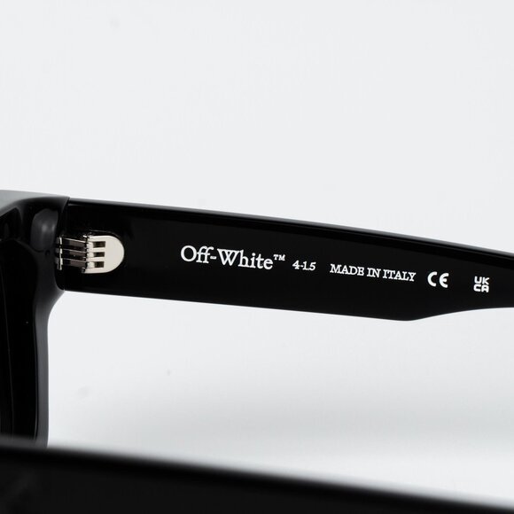 Off-White VIRGIL Men Sunglasses Black Grey Square OERI008 1307 NEW AUTHENTIC - Picture 7 of 11